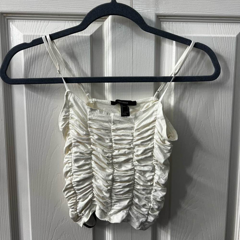 Forever 21 Cream White Crop Top. Size SMALL. Worn Once.